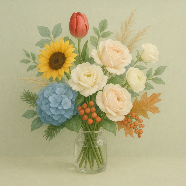 4 Seasonal Flower Arrangements